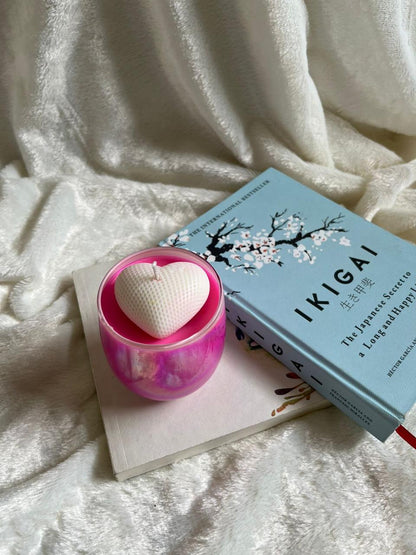 Heart in a jar candle