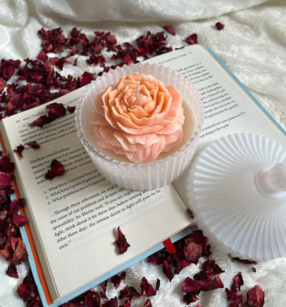 Poeny bloom jar candle