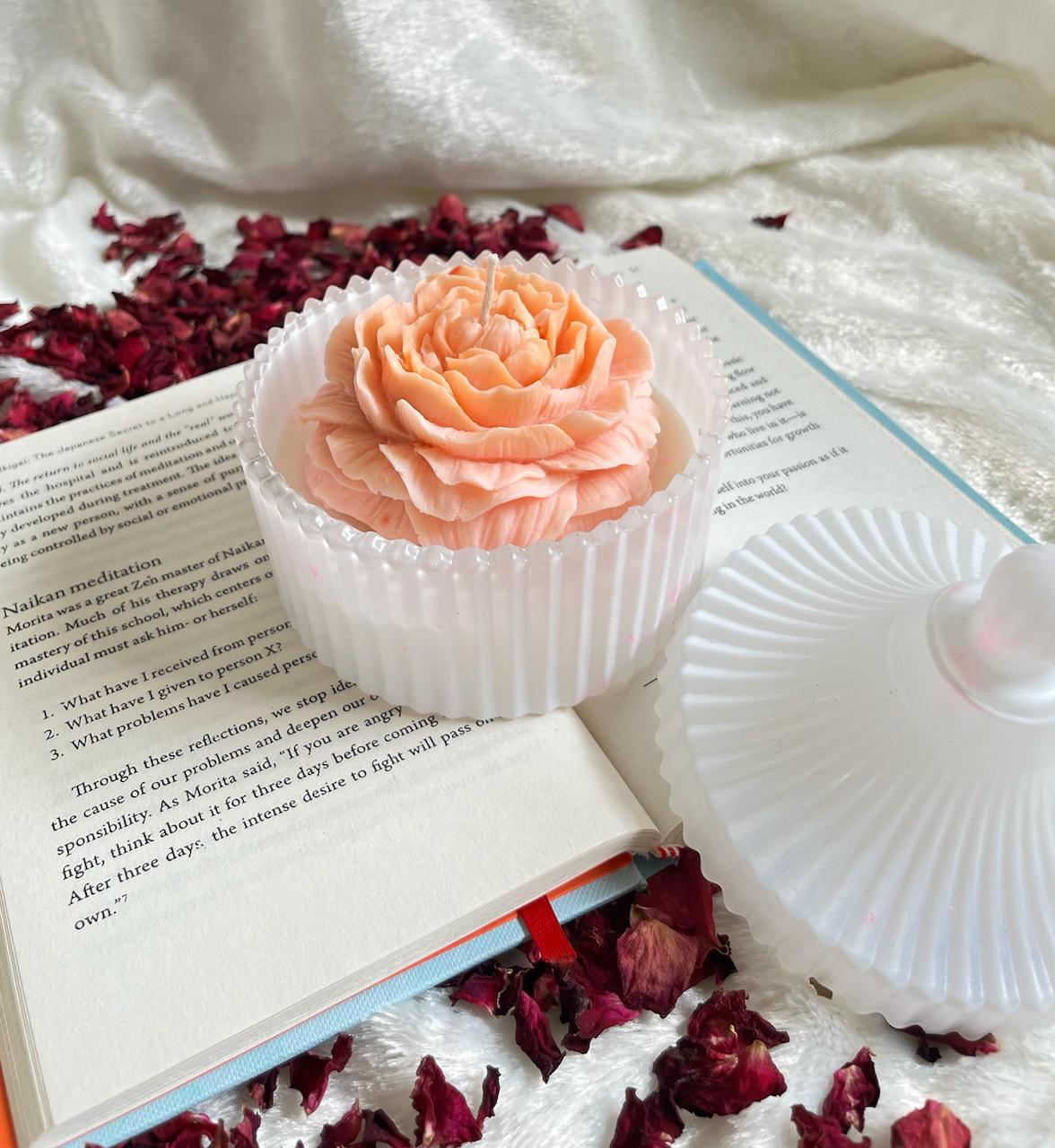 Poeny bloom jar candle